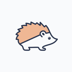 Cute hedgehog illustration. Adorable hedgehog design, symbolizing protection and quiet strength. Perfect for kids content.