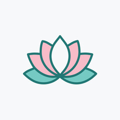 Serene lotus blossom. Elegant lotus flower graphic; symbolizes purity, peace, and enlightenment. Ideal for wellness brands.