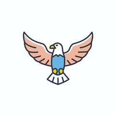 Majestic eagle soaring. Powerful bird, freedom symbol.  Represents liberty, strength, and national pride.