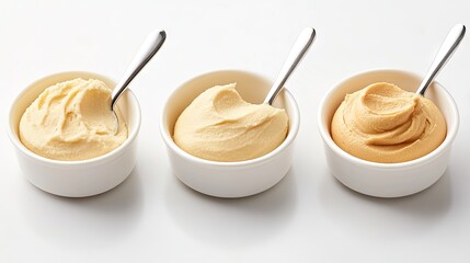 Delicious and nutritious baby food in small bowls ready for a joyful mealtime experience