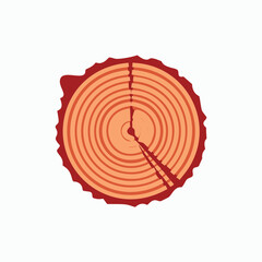 Tree rings cross section. Detailed wood cross-section image.  Illustrates growth rings, symbolizing time and nature's passage.