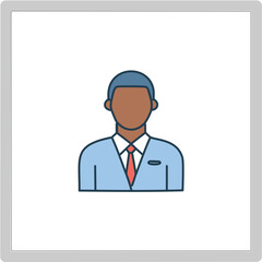 Professional businessman icon. Adept businessman illustration symbolizing success and professionalism. Ideal for corporate branding.