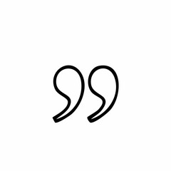 Quotation Marks Icon - Quote, Text, and Citation Symbol in Solid Black