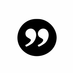 Quotation Marks Icon - Quote, Text, and Citation Symbol in Solid Black