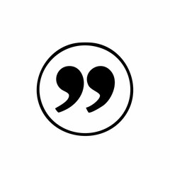 Quotation Marks Icon - Quote, Text, and Citation Symbol in Solid Black