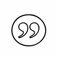Obraz premium Quotation Marks Icon - Quote, Text, and Citation Symbol in Solid Black