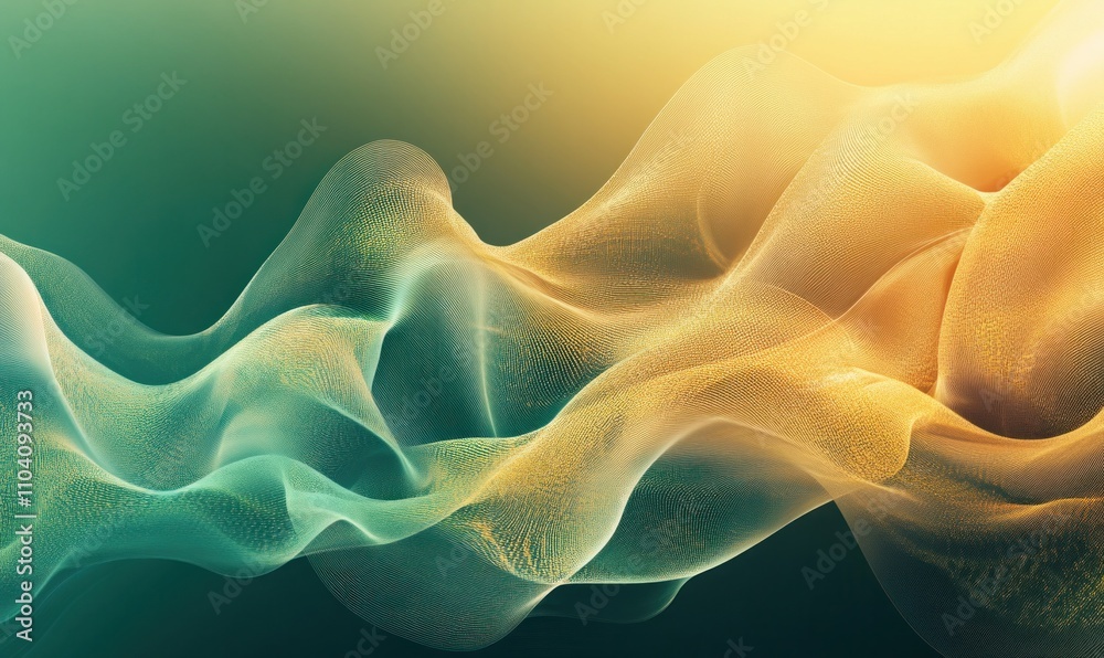 Sticker abstract colorful waves in gradient light