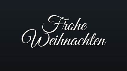 German Christmas Greeting Typography. Merry Christmas in German greeting holiday card