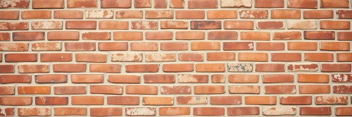 Obraz premium Red brick wall texture with rough surface and weathered appearance, ideal for background or architectural designs, texture, architectural