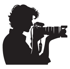 Photographer silhouette vector illustration