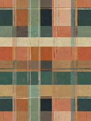 Abstract geometric pattern with pastel lines, circles, and squares.