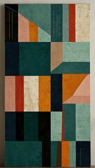 Fototapeta premium Abstract geometric wall art.