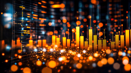 Fototapeta premium Abstrack stock graph ,data analytics concept .