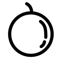 Black and White Illustration of an Orange: A Simple yet Detailed Depiction of an Orange's Round Shape, Texture, and Segments, Ideal for Design, Artistic, or Educational Purposes