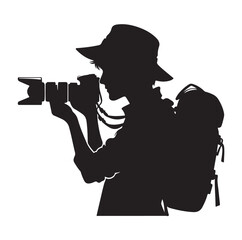 Photographer silhouette vector illustration