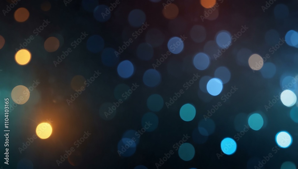 Wall mural abstract light flare pattern with blue bokeh reflection.
