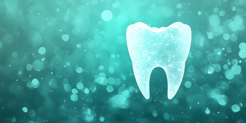 Sparkling Tooth Artwork Dentistry Nursery Wall Art Aqua Background Tooth Care Decoration Printable Dental Office