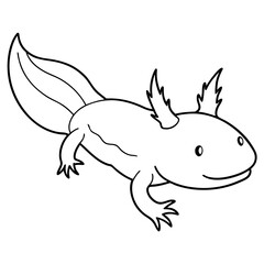 illustration of a axolotl