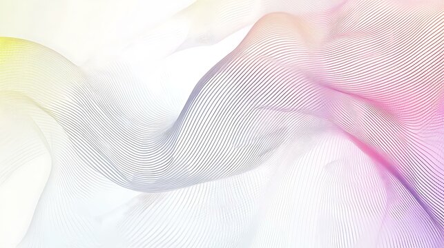 Trendy geometric wireframe background with intersecting lines and soft gradients