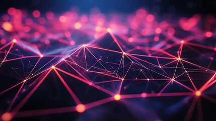 Trendy wireframe design with geometric shapes and intersecting lines, in a minimalist style