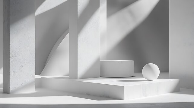 Clean advertising design with sharp edges and a monochromatic theme