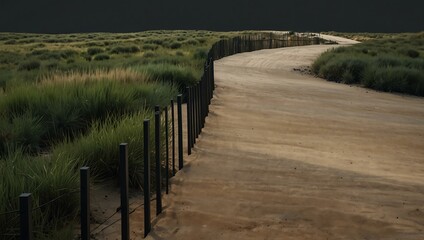Obraz premium Abstract minimalist landscape design.