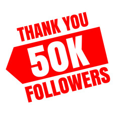 thank you 50k follower online banner design 