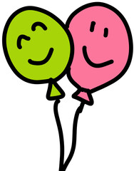 A mini ball in smile face 