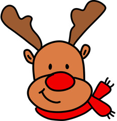 Obraz premium A head of deer (Clip art) 