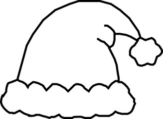 a line-art style Santa hat icon
