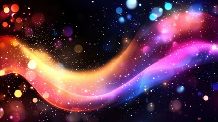 Fototapeta premium Glowing Paths of Light for Data Transfer Visualization