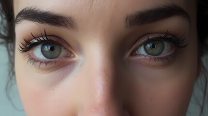 Obraz premium Close-up of grey human eyes