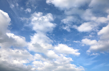 background with white clouds and blue sky ideal as a weather forecast concept