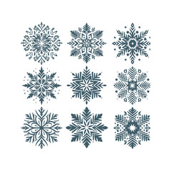 Unique Snowflake Vector Elements