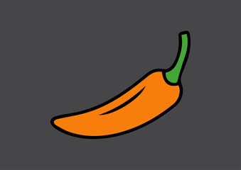 vector pepper and vegetable drawings