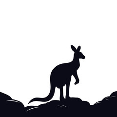 silhouette of kangaroo