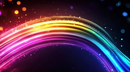 Obraz premium Glowing Fiber Optic Cables for Data Installation