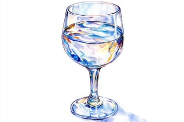 A simple glass filled with clear water