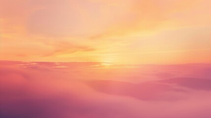 Obraz premium Soft pastel gradient blur overlay with orange sky background pattern representing evening and morning beauty.