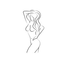 Kama sutra sexual pose. Sex poses illustration of man and woman on white background