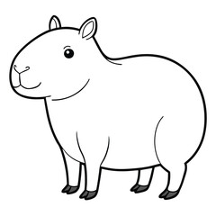 Friendly Small Mammal Character with Playful Expression, Perfect for Animal Lovers and Pet Illustrations