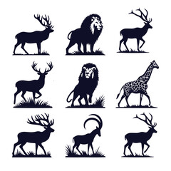 Animal Silhouettes Vector Collection