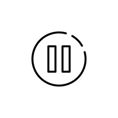 Pause icon vector. Pause icon.