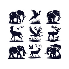Animal Silhouettes Vector Collection
