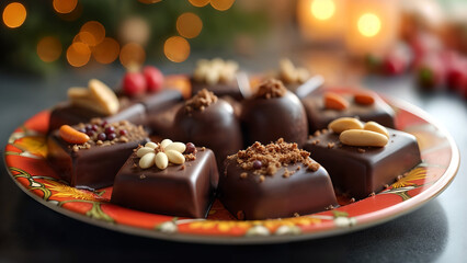 Delicious Assorted Chocolate Bars with Creative Toppings