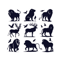 Animal Silhouettes Vector Collection