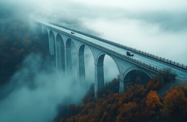 Bridge Through Fog