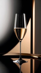 Luxurious glass of champagne