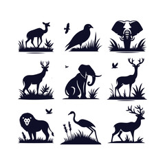 Animal Silhouettes Vector Collection