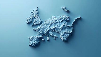 Shape of the map of germany simplified rounded as symbolic design with light-blue color, background. Symbolic. Illustration